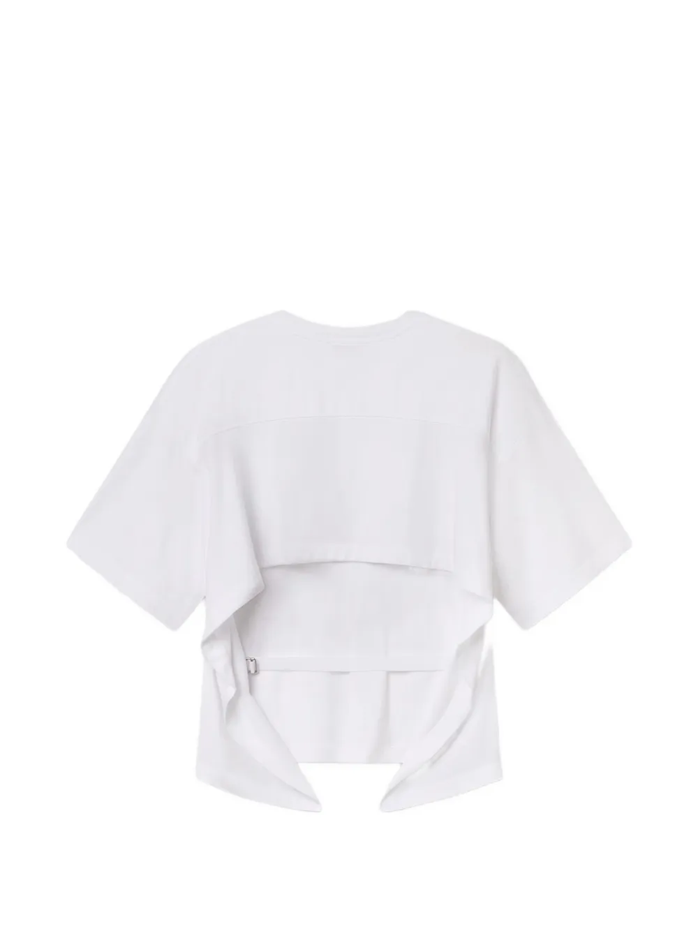 AGOLDE Theo T-shirt met striksluiting en uitgesneden details Wit