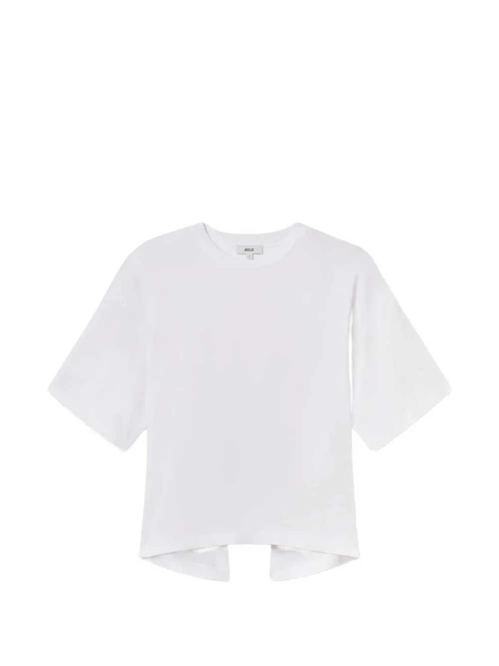 AGOLDE Theo T-shirt met striksluiting en uitgesneden details Wit