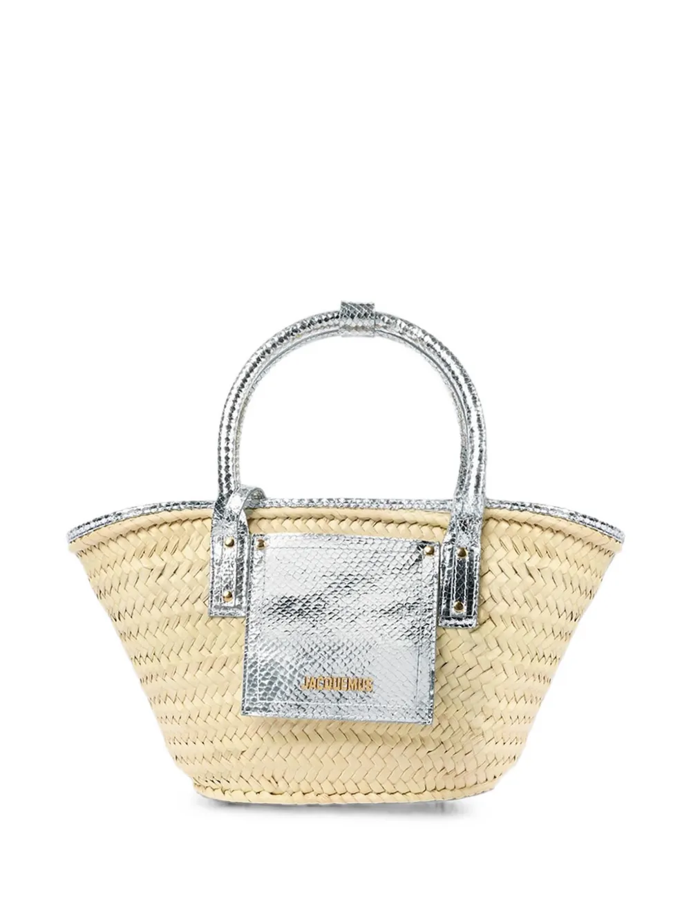 Jacquemus Soli raffia beach bag - Nude