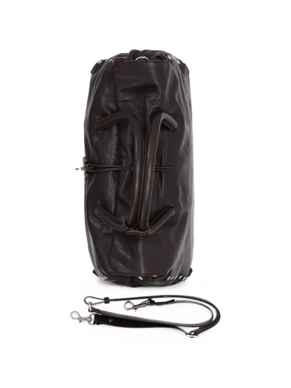 Zanellato Dotta Tobacco XL leren shopper met studs Bruin