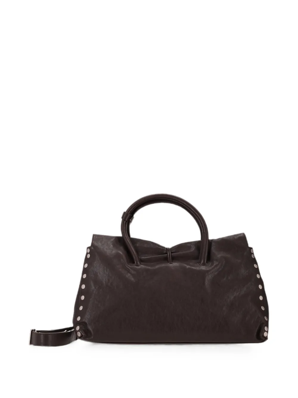 Zanellato Dotta Tobacco XL leren shopper met studs Bruin
