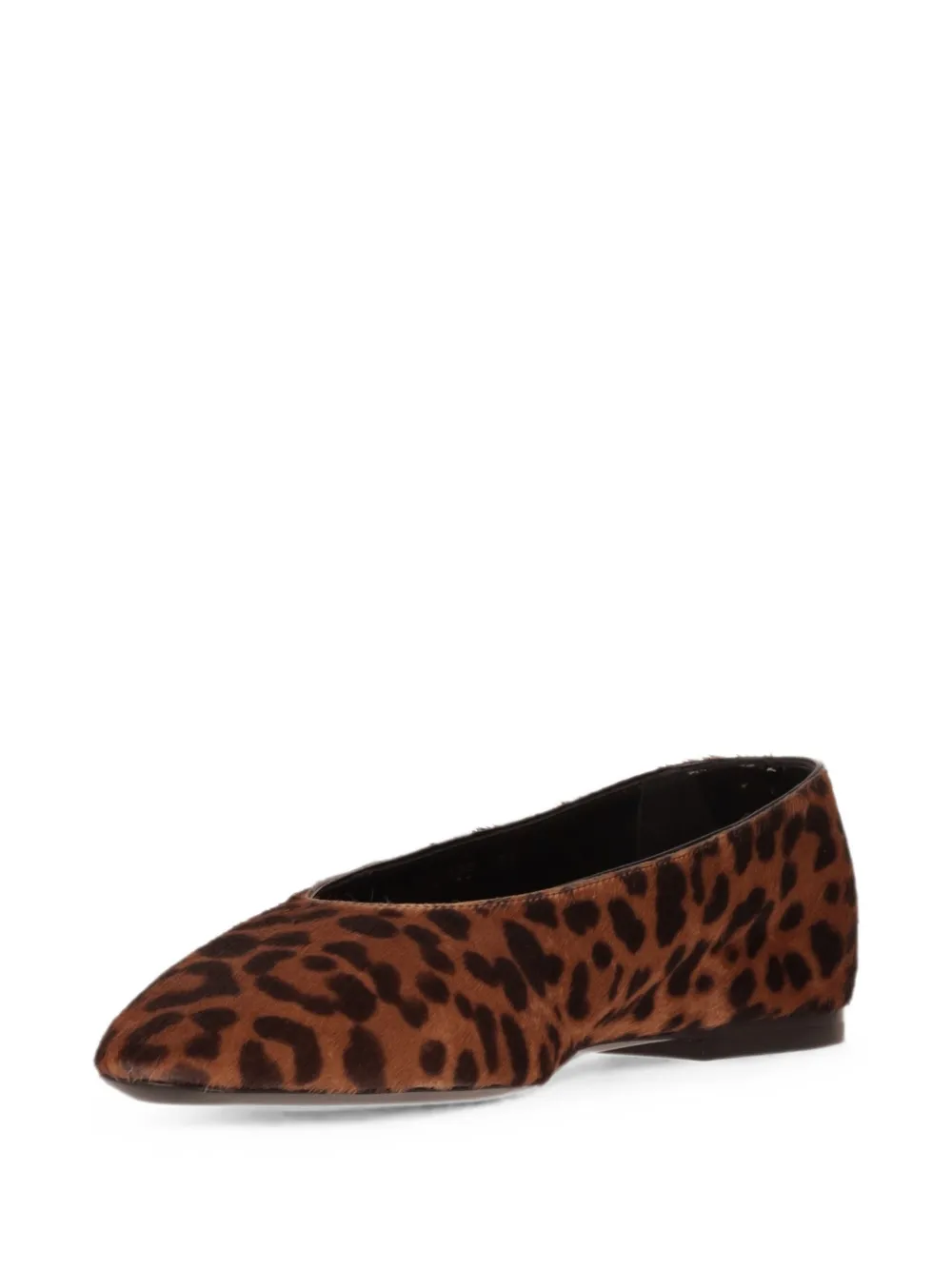 Saint Laurent Sao leopard-print ballet flats - Brown