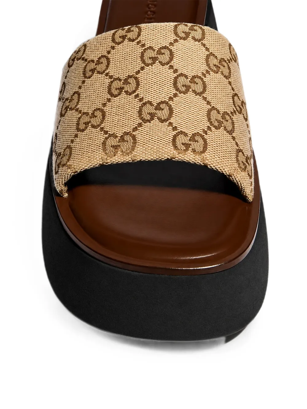 Gucci GGパターン プラットフォーム サンダル | ニュートラル
