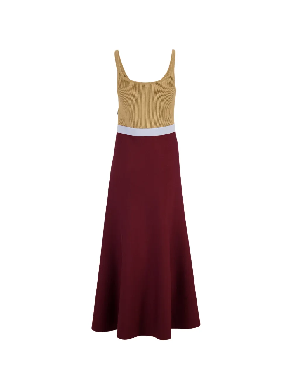 Gabriela Hearst Flaminius Ribbed-knit Sleeveless Midi Dress in Red, view 2