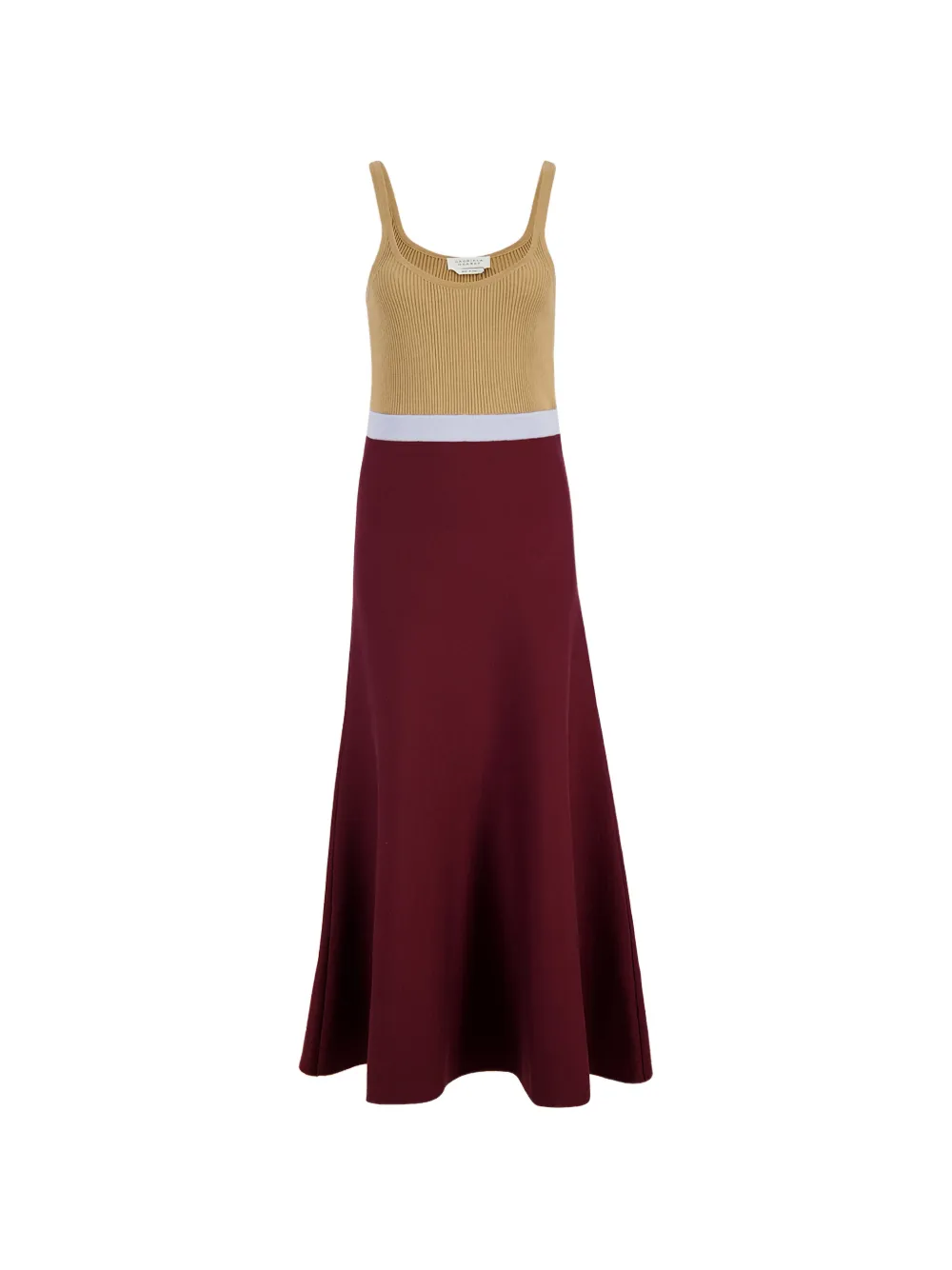Gabriela Hearst Flaminius ribbed-knit sleeveless midi dress - Red