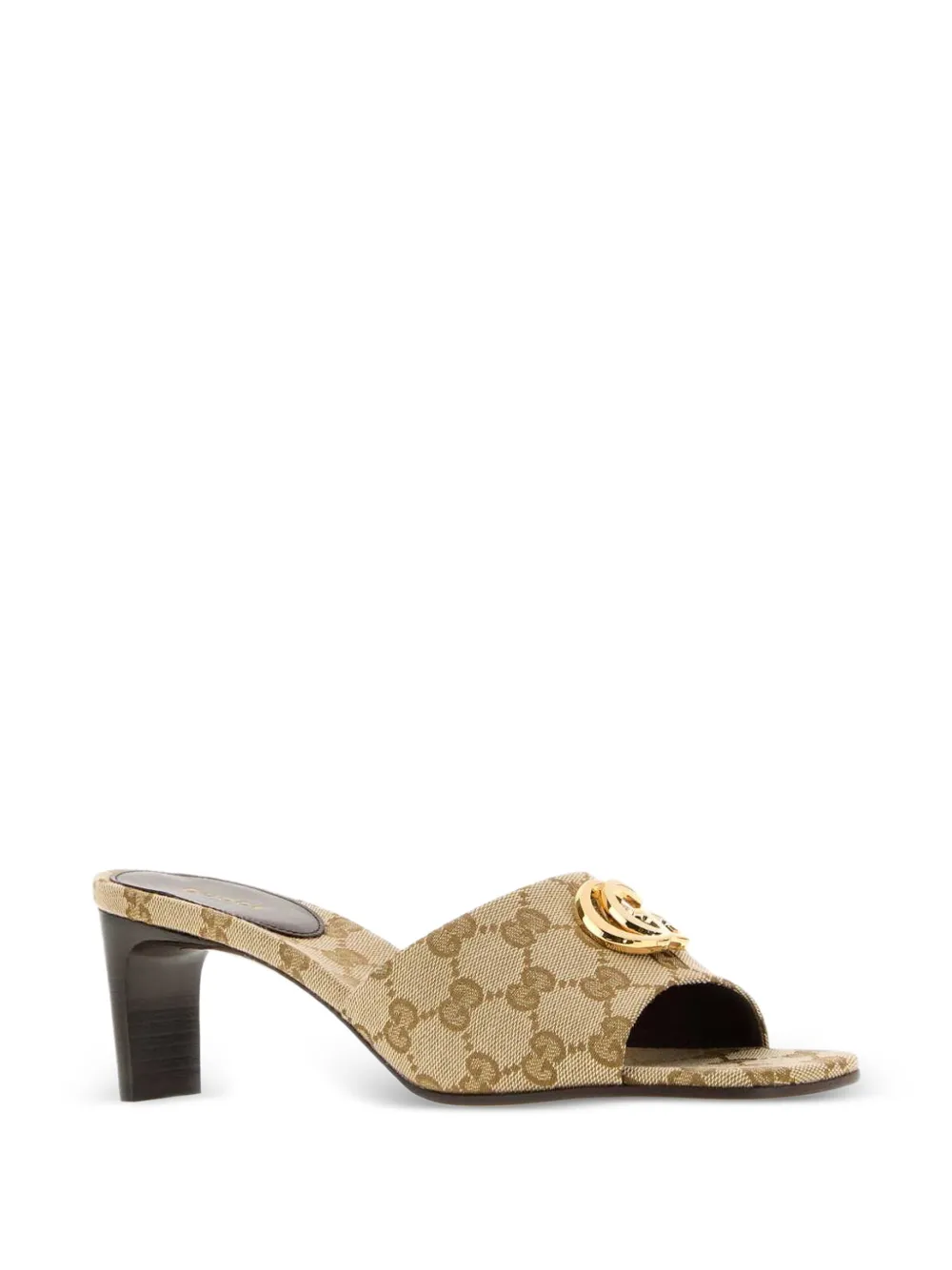 Gucci GG Supreme logo-plaque sandals Beige
