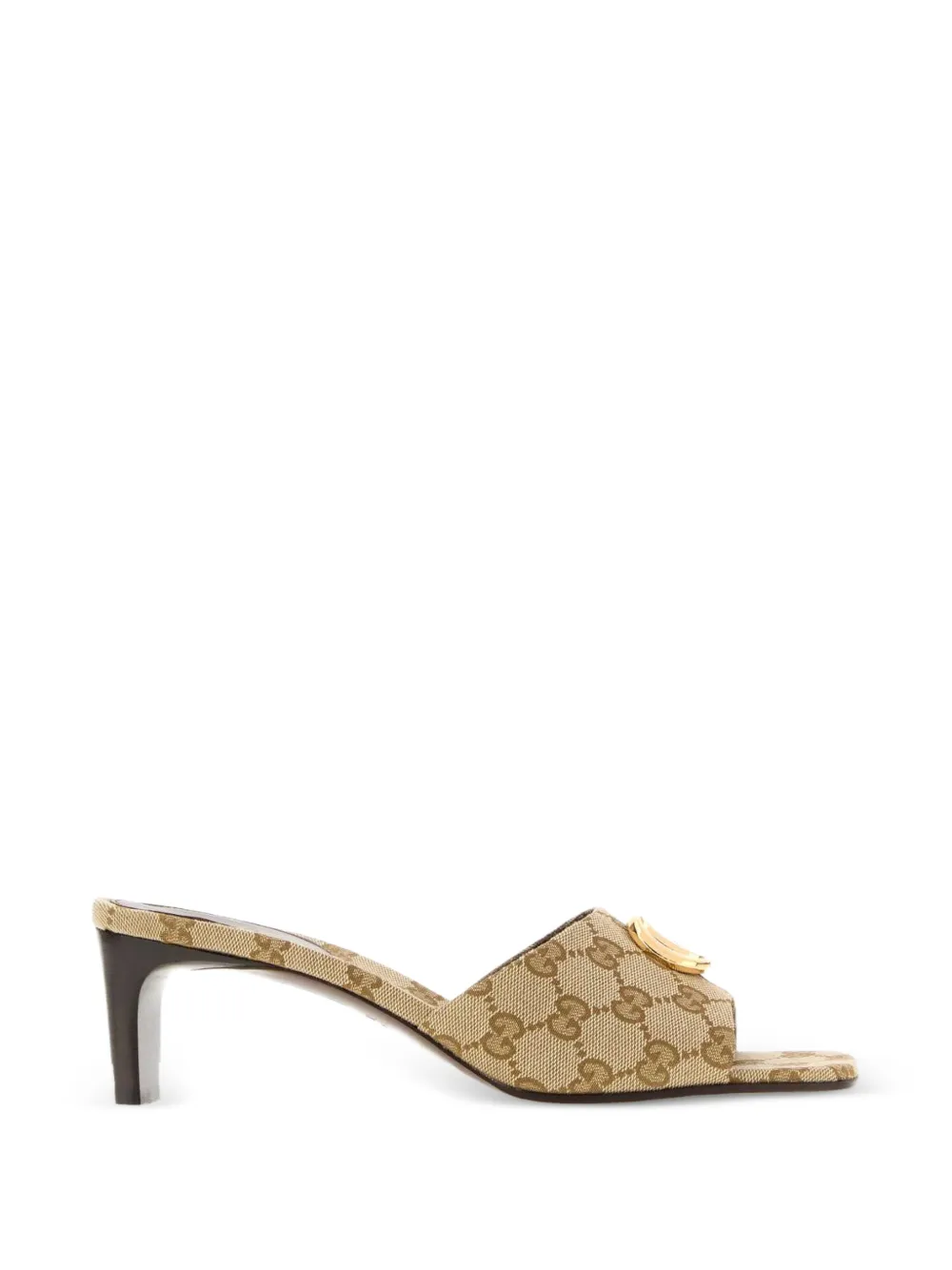 Gucci GG Supreme logo-plaque sandals Beige