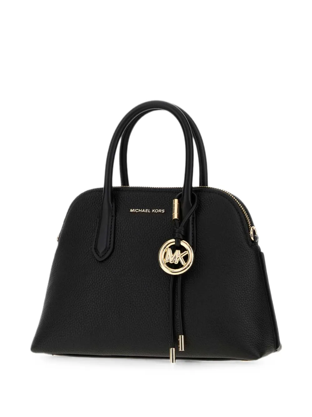 Michael Kors Freddie logo-plaque pebbled-leather tote bag Zwart