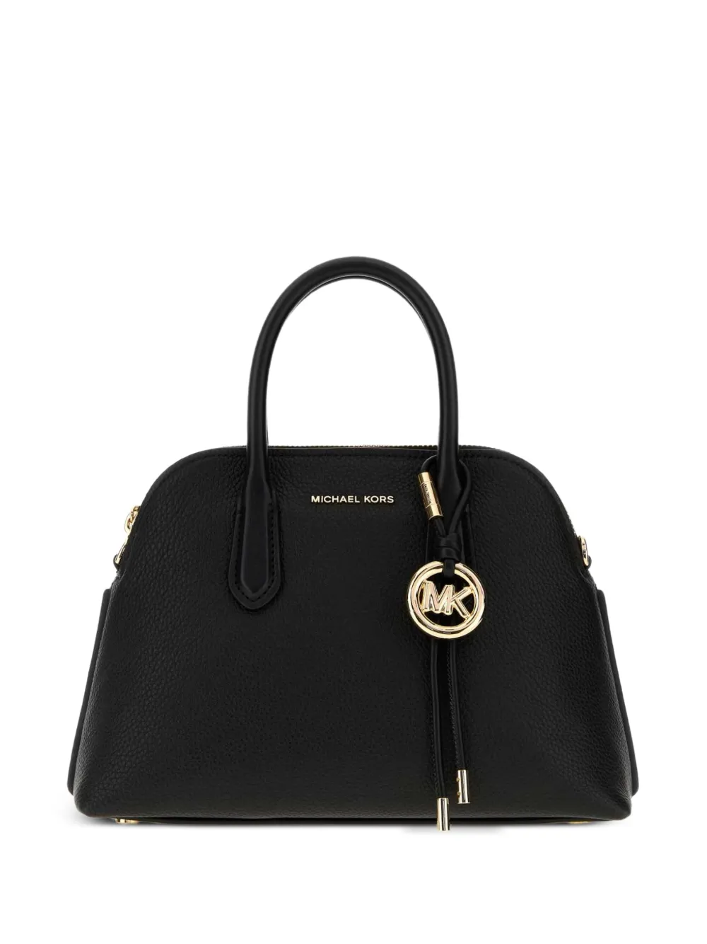 Michael Kors Freddie logo-plaque pebbled-leather tote bag Zwart