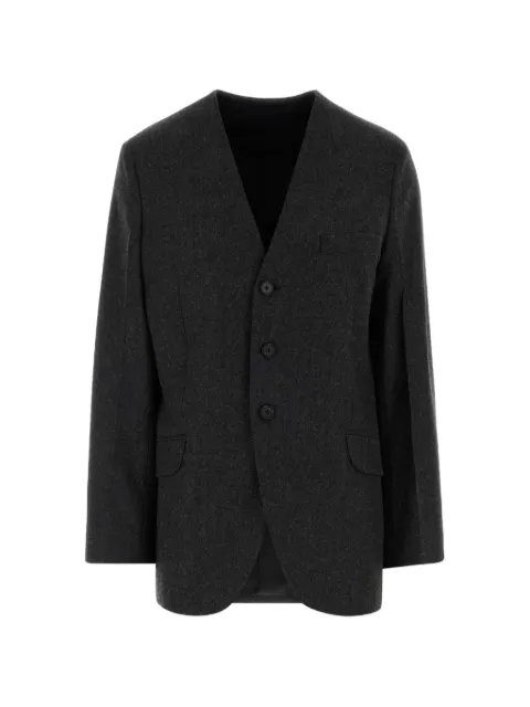 Jil Sander collarless single-breasted blazer