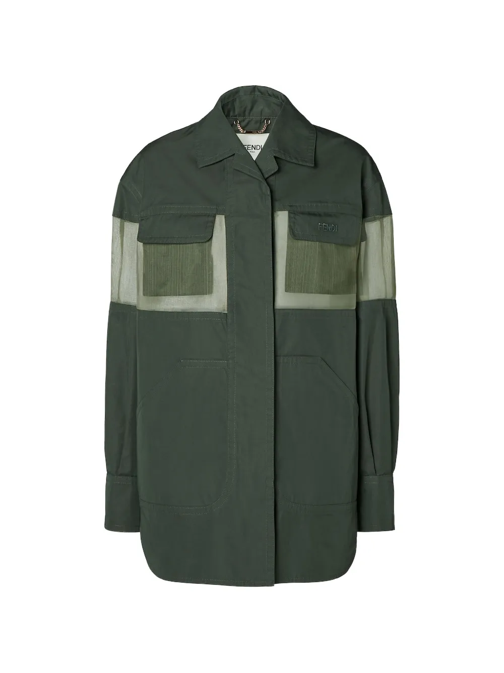 FENDI Technisch gabardine jack Groen