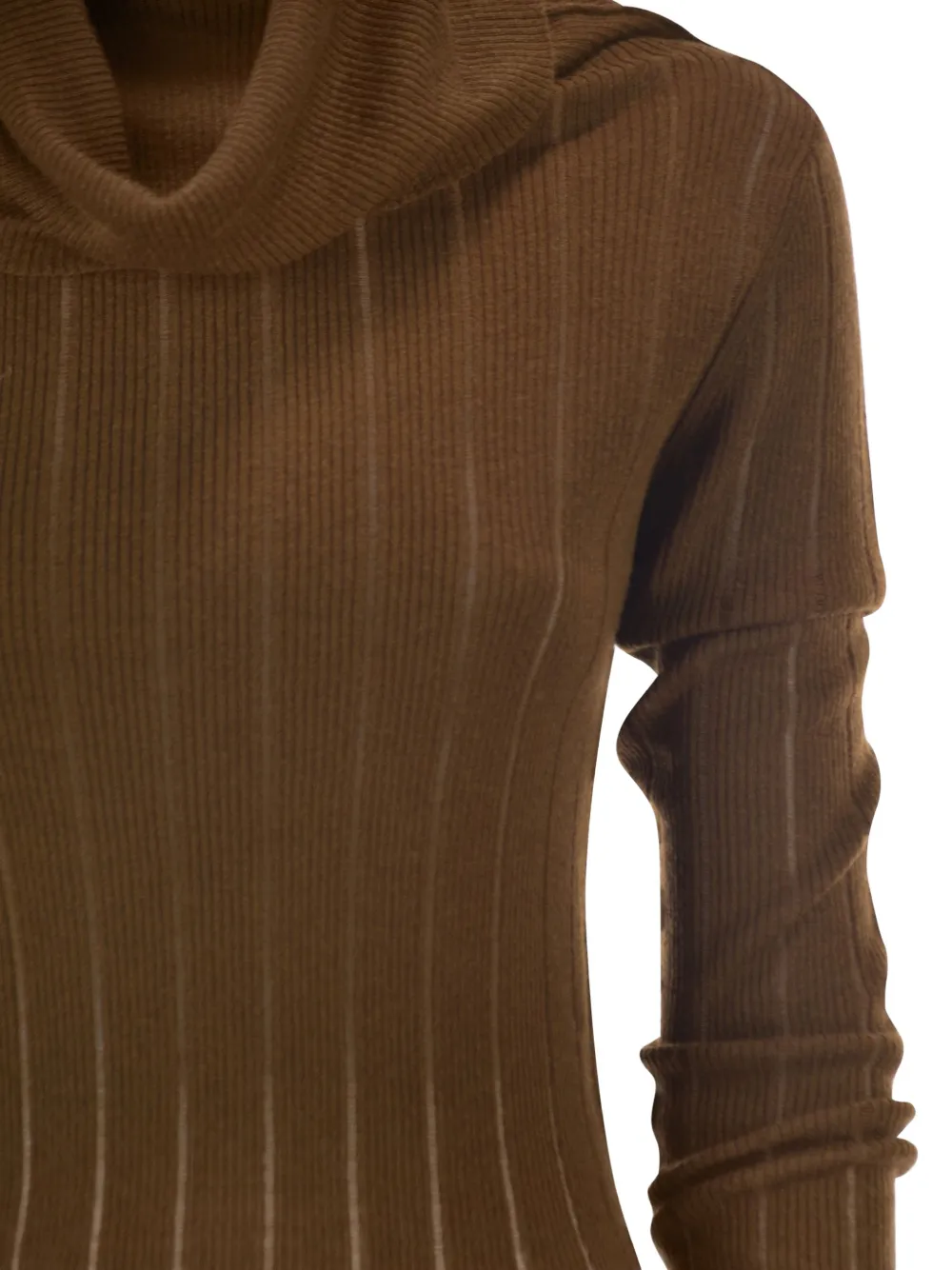 Max Mara Ribgebreide trui van zijdeblend Bruin