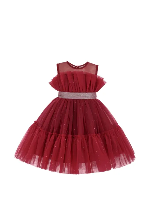 Tulleen Isolara glitter-effect ruffled dress