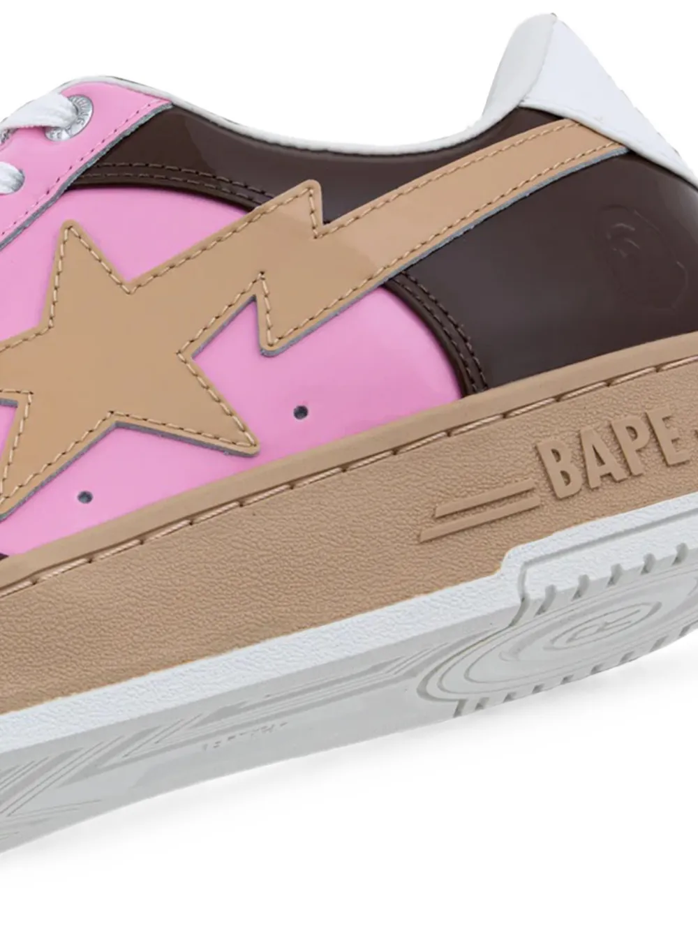 A BATHING APE Bape Sta leather sneakers Bruin