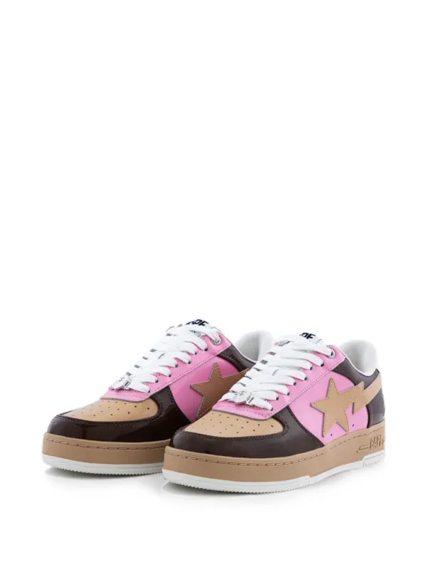 A BATHING APE® Bape Sta Leather Sneakers | Brown | FARFETCH