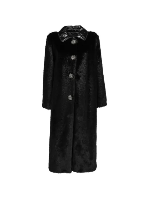Ermanno Scervino Vintage faux-fur crystal-embellished coat