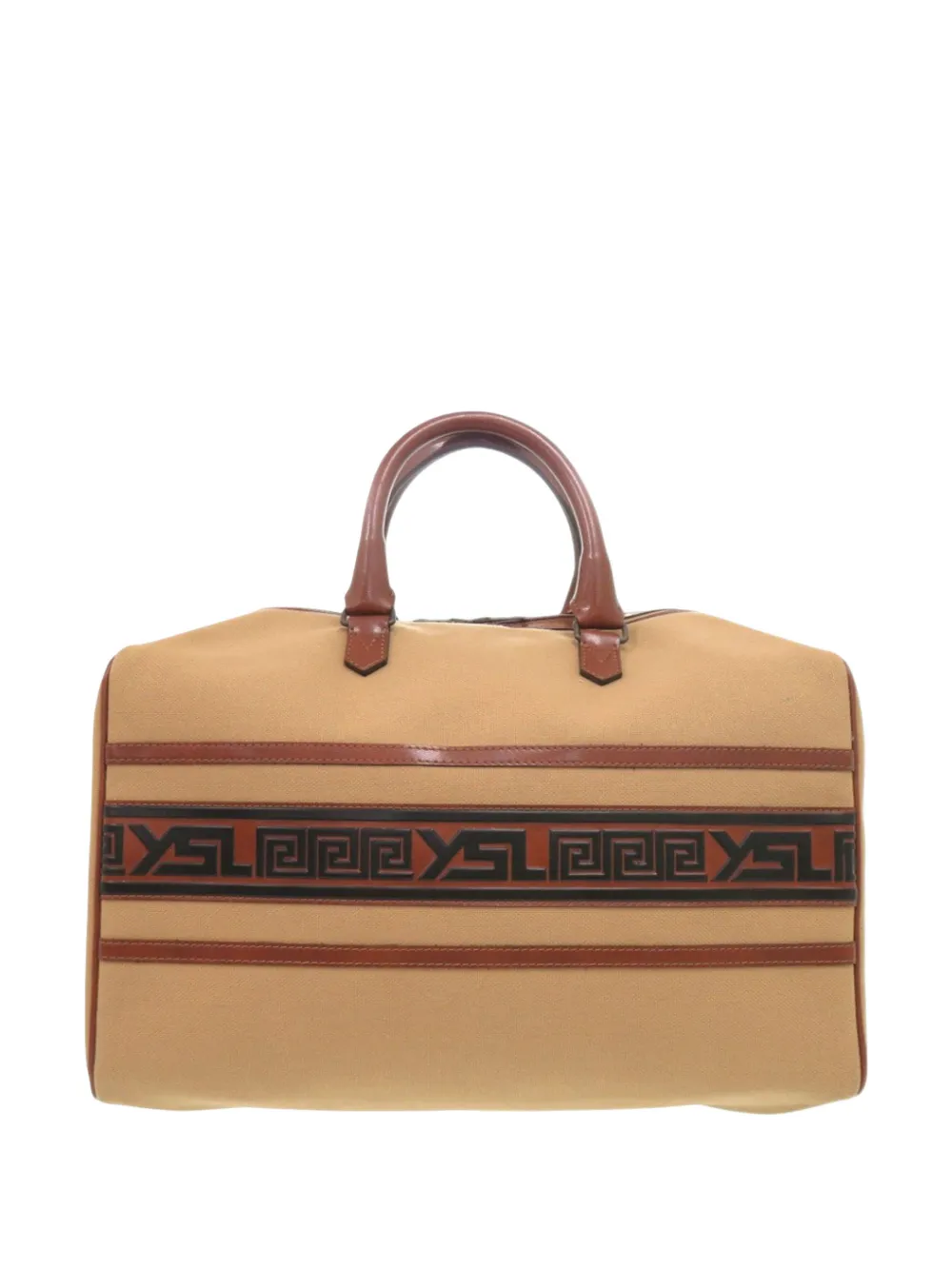 Saint Laurent Pre-Owned 20th Century Canvas boston bag - Marrone