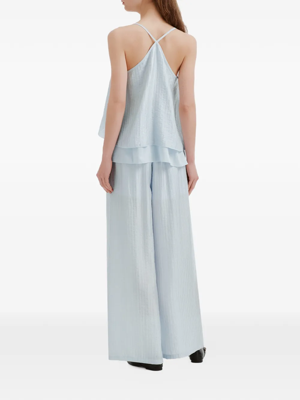 b+ab Jumpsuit met ruches en knopen Blauw