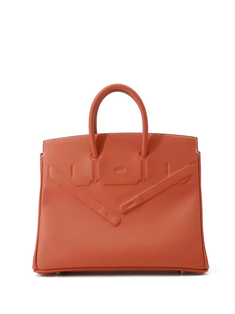 Hermès Pre-Owned 2022 Swift Birkin Shadow Retourne 25 handbag - Arancione