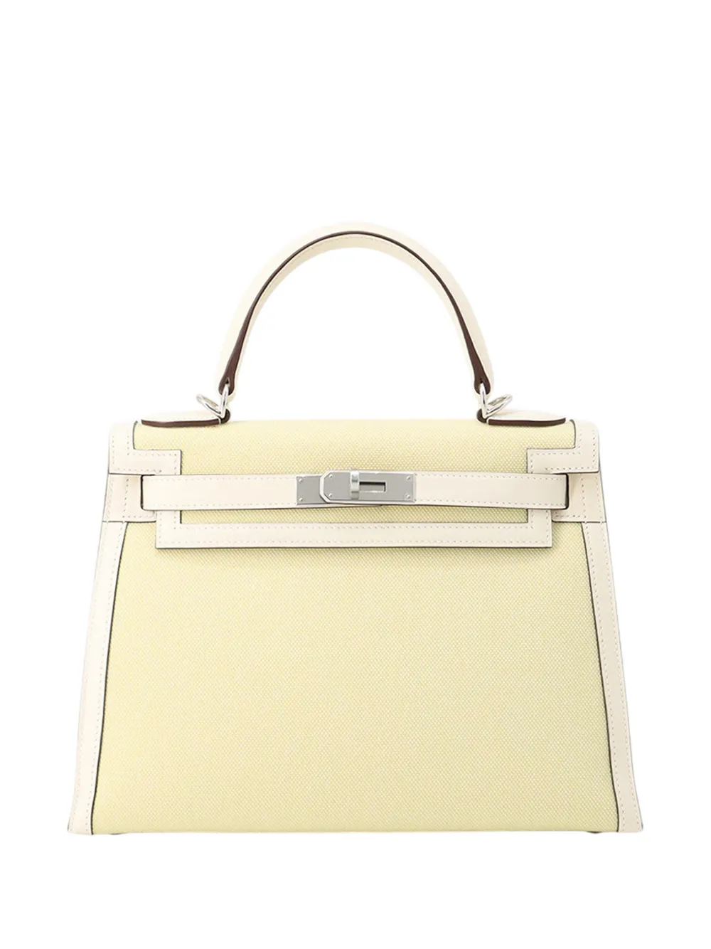 Hermès Pre-Owned 2022 Toile H and Swift Kelly II Sellier 28 satchel - Giallo