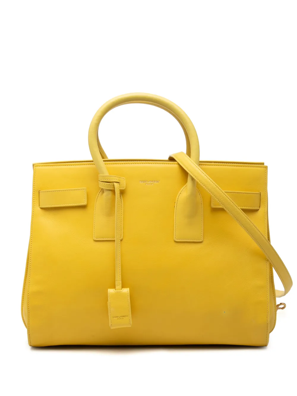 Saint Laurent Pre-Owned 2013 Small Leather Sac De Jour satchel - Giallo
