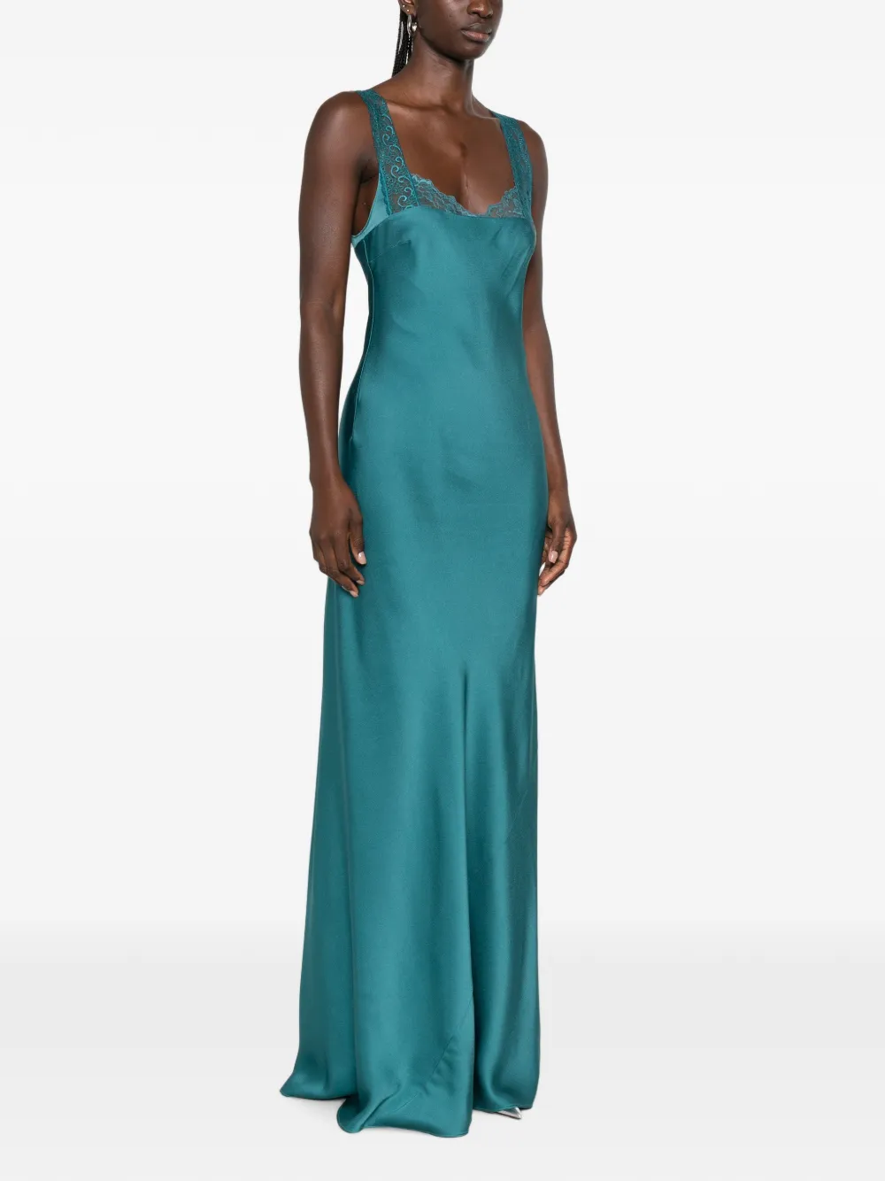 Forte Maxi-jurk met kant Blauw