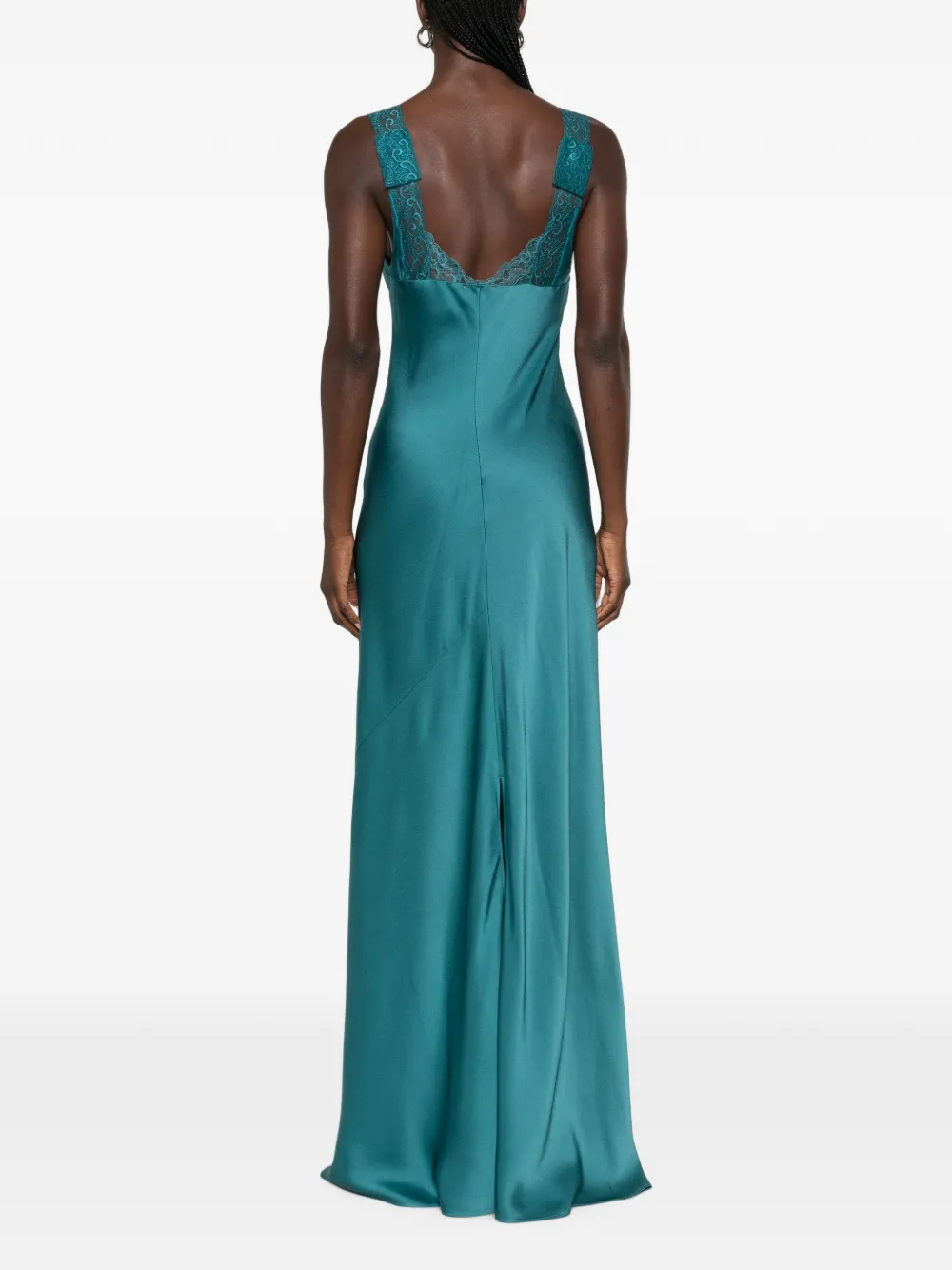 Forte Maxi-jurk met kant Blauw