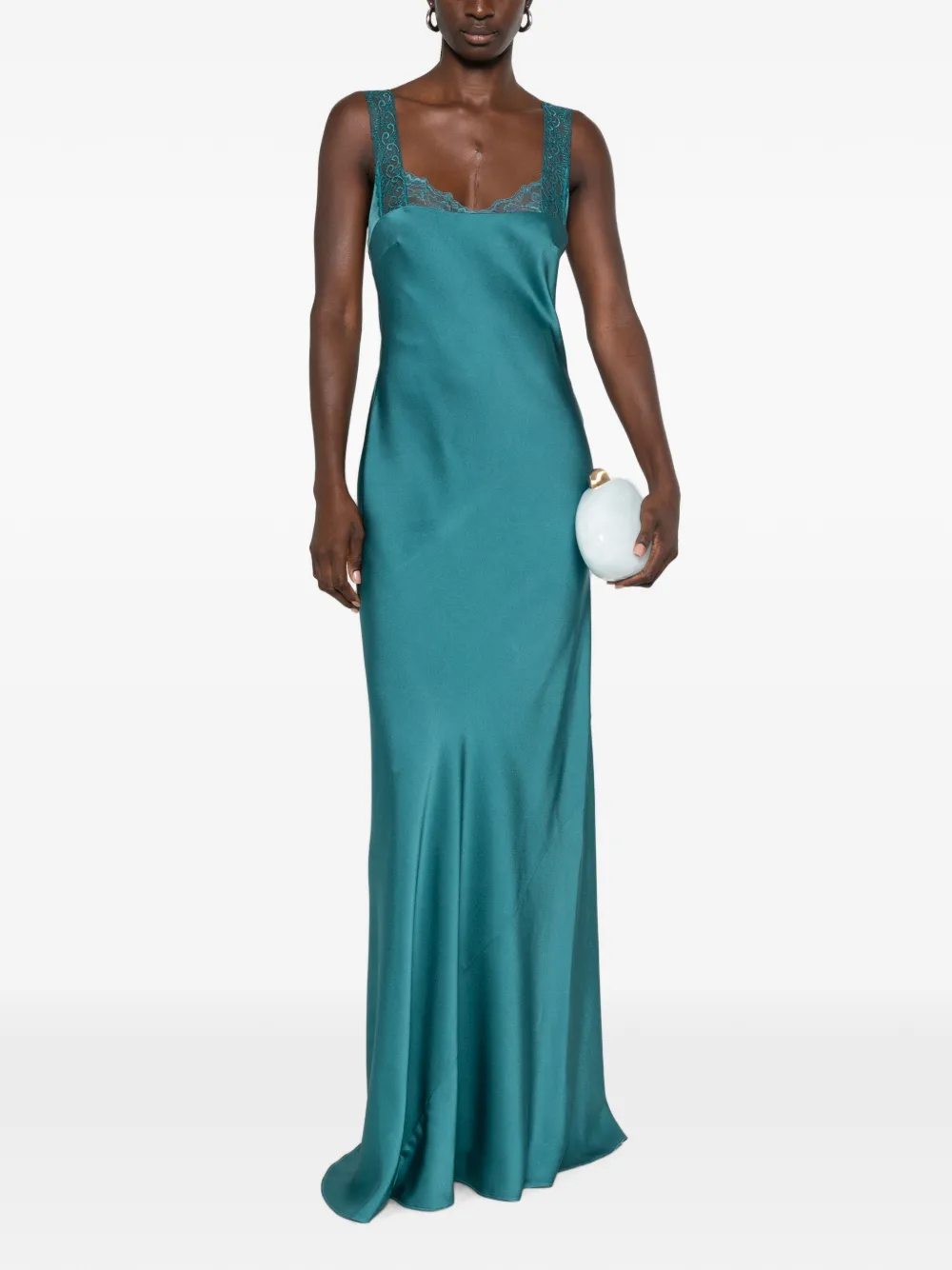 Forte Maxi-jurk met kant Blauw
