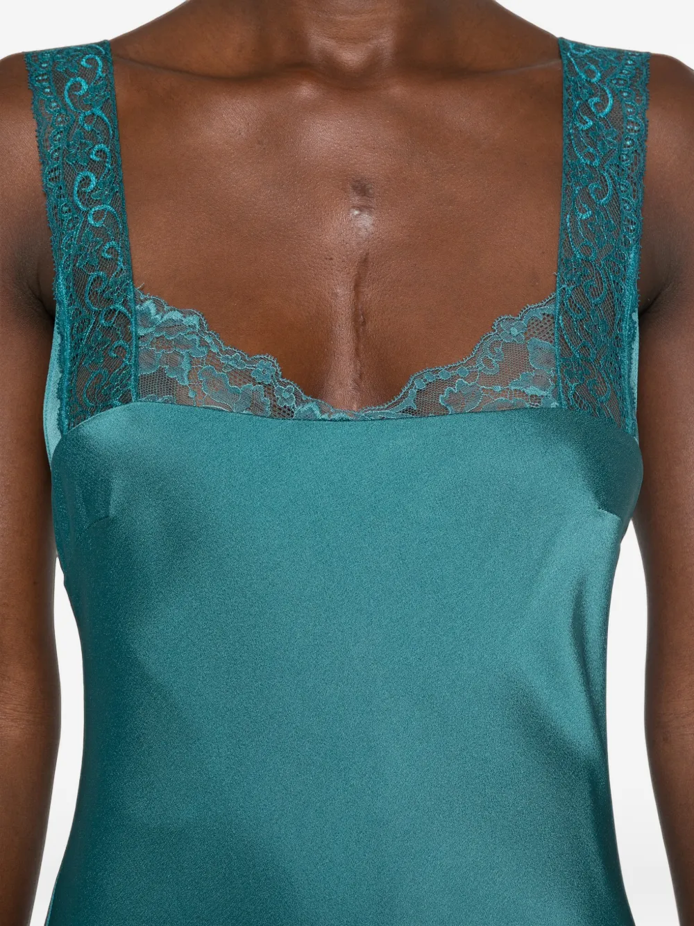 Forte Maxi-jurk met kant Blauw