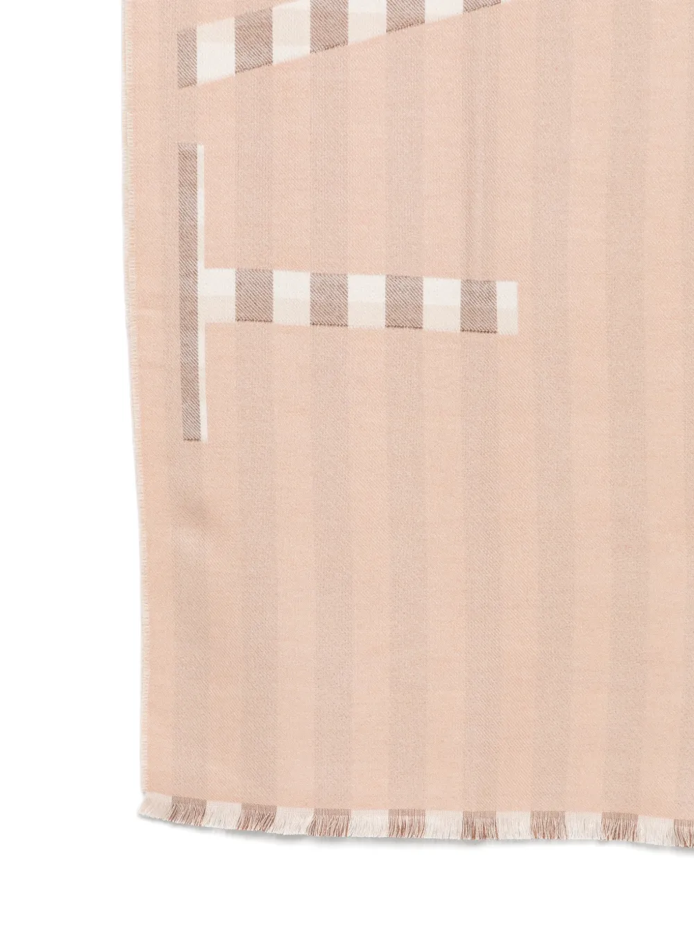 TWINSET logo-print fringed scarf Beige