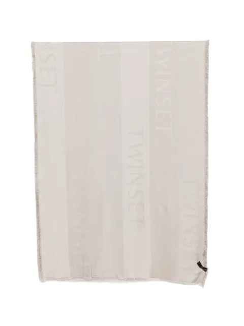 TWINSET jacquard stole with logo