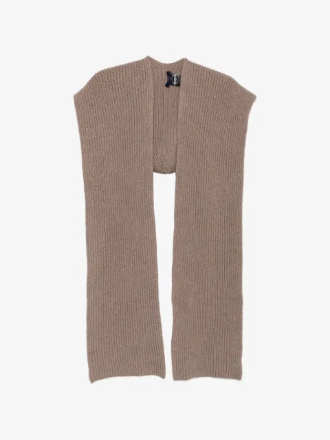 Soeur ribbed-knit hooded scarf