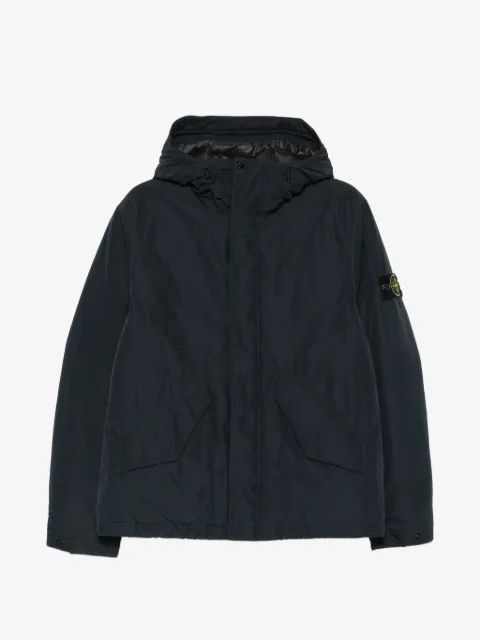 Stone Island logo-patch hooded jacket