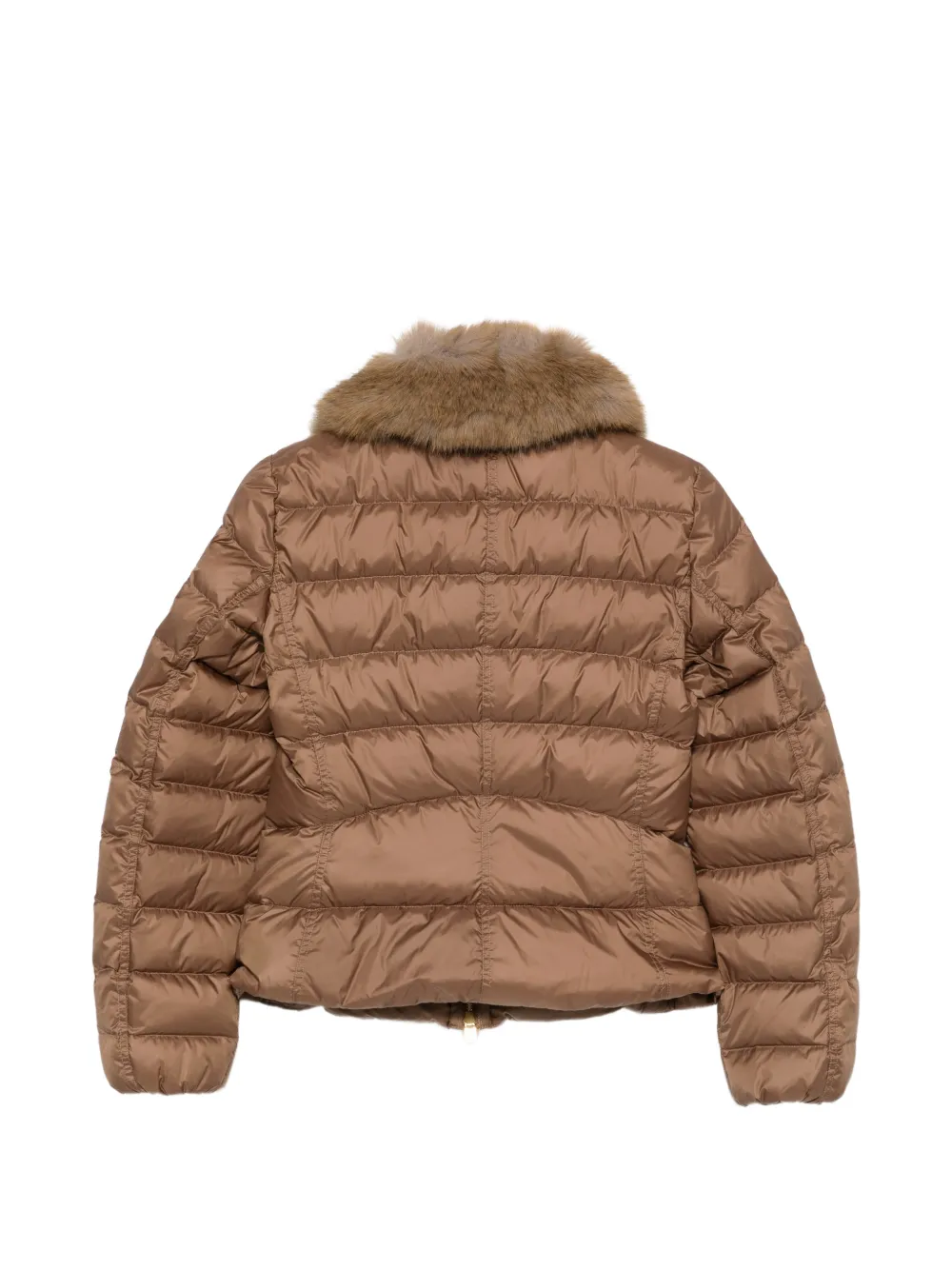 Peuterey faux-fur collar quilted jacket Bruin