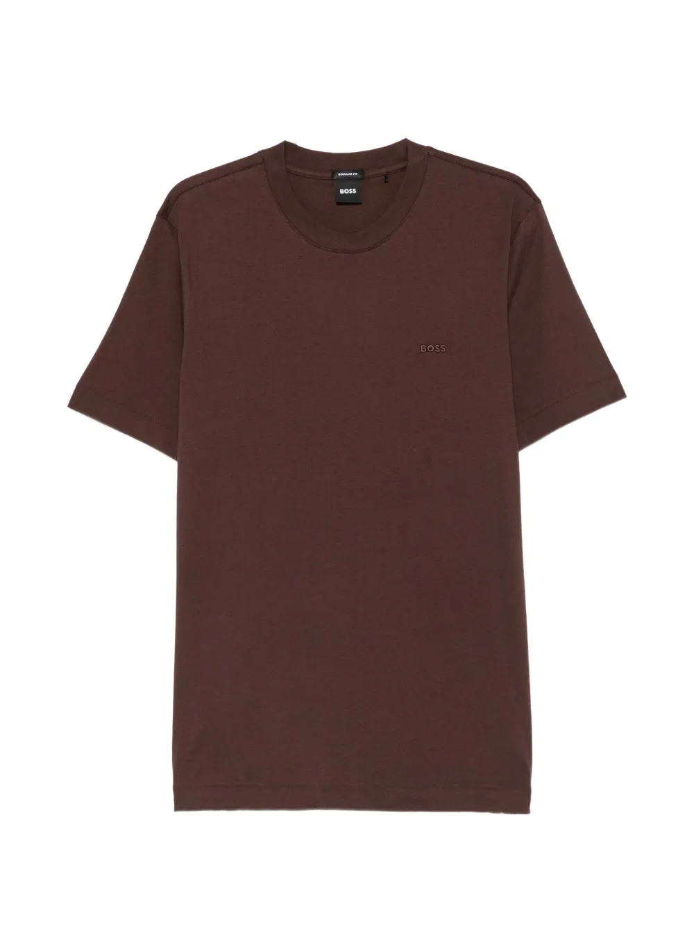 BOSS logo-embroidered T-shirt - Marrone