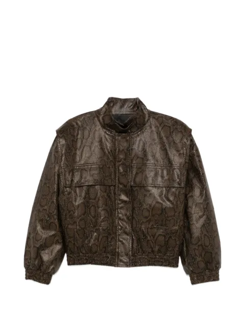 TWINSET snake-effect high-neck jacket