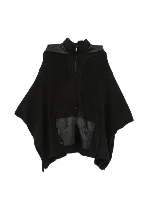 TWINSET hooded drawstring poncho