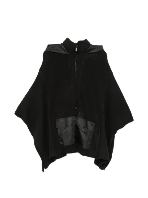 TWINSET hooded drawstring poncho