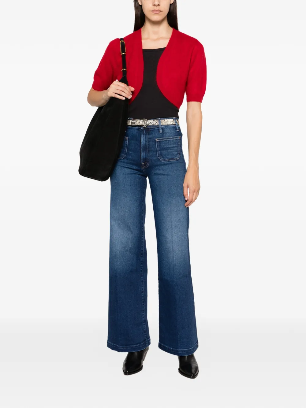 TWINSET short-sleeve cropped cardigan Rood