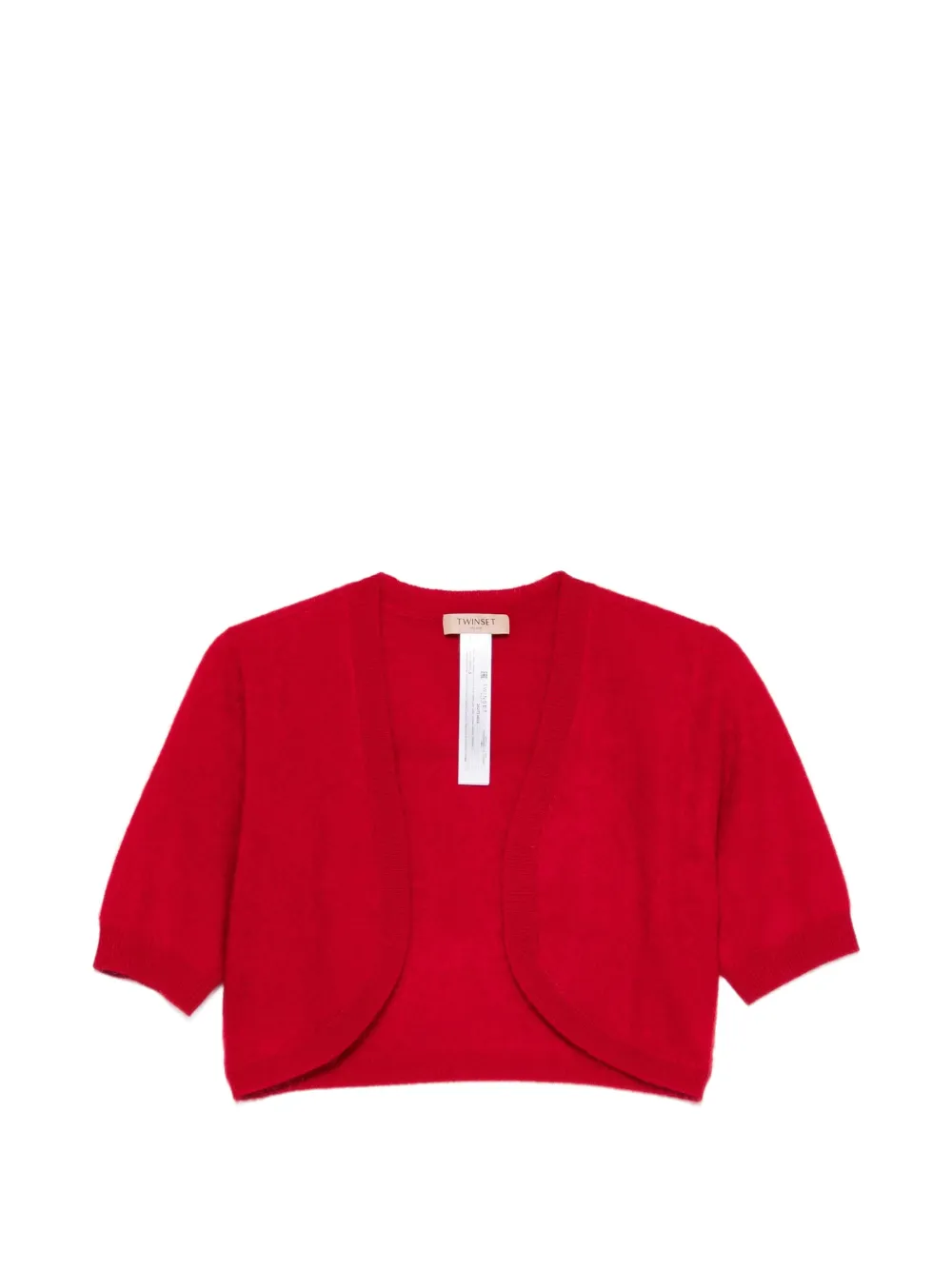 TWINSET short-sleeve cropped cardigan - Red
