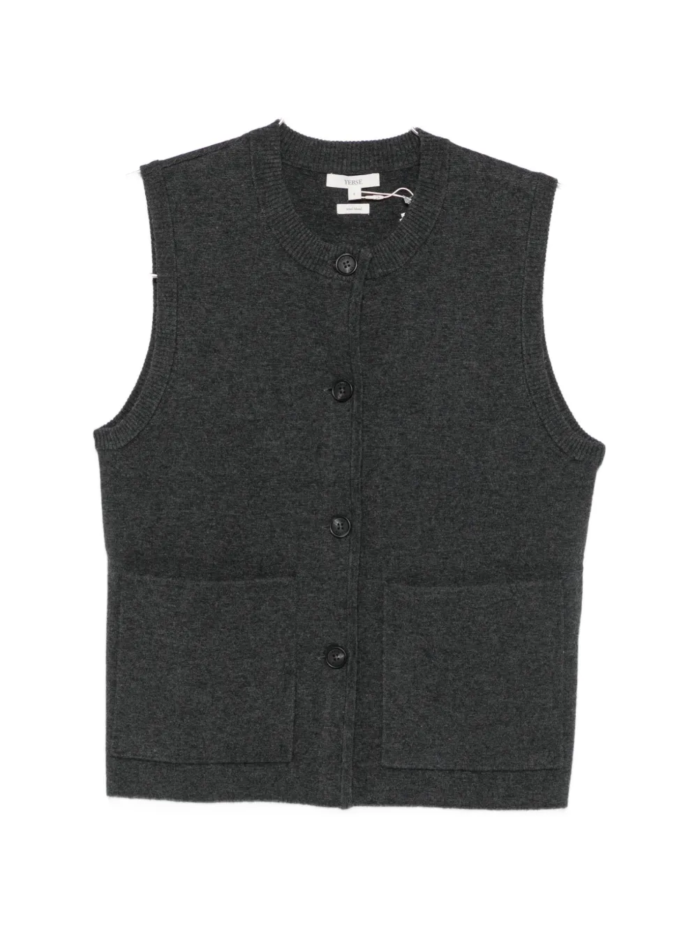 YERSE button-front gilet - Grigio