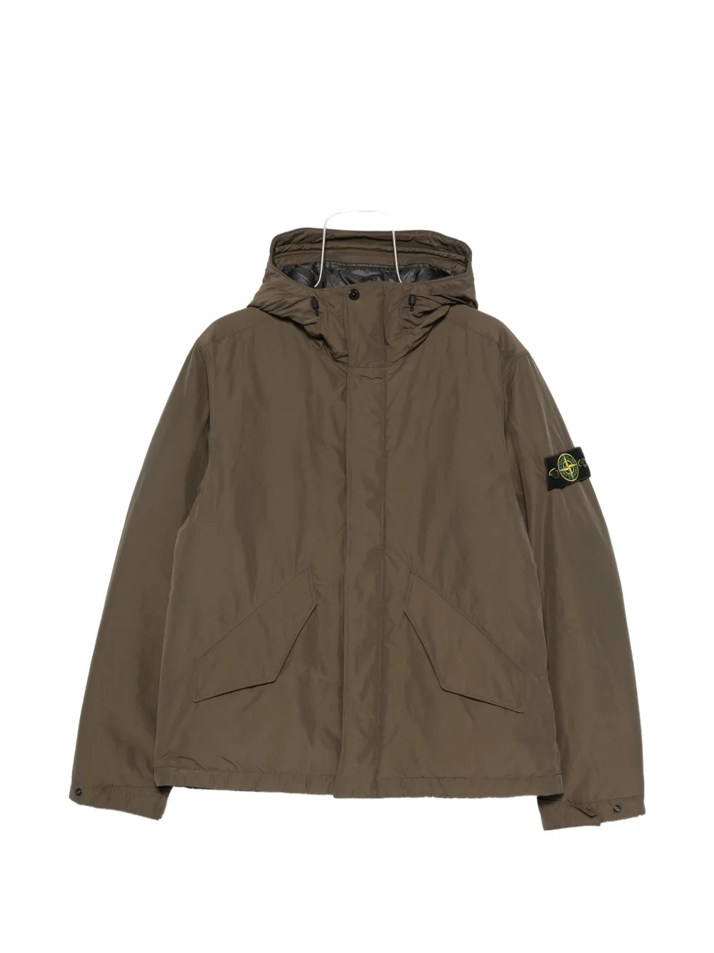 Stone Island hooded logo-patch jacket | grøn | Image 1