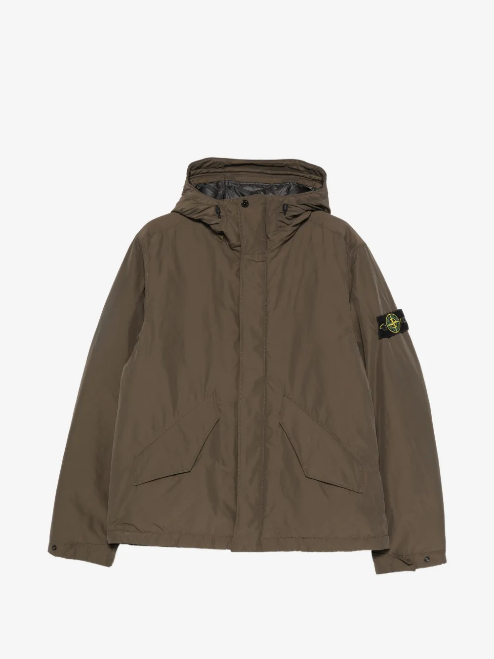 Stone Island куртка с капюшоном и нашивкой-логотипом | зеленый | Image 1