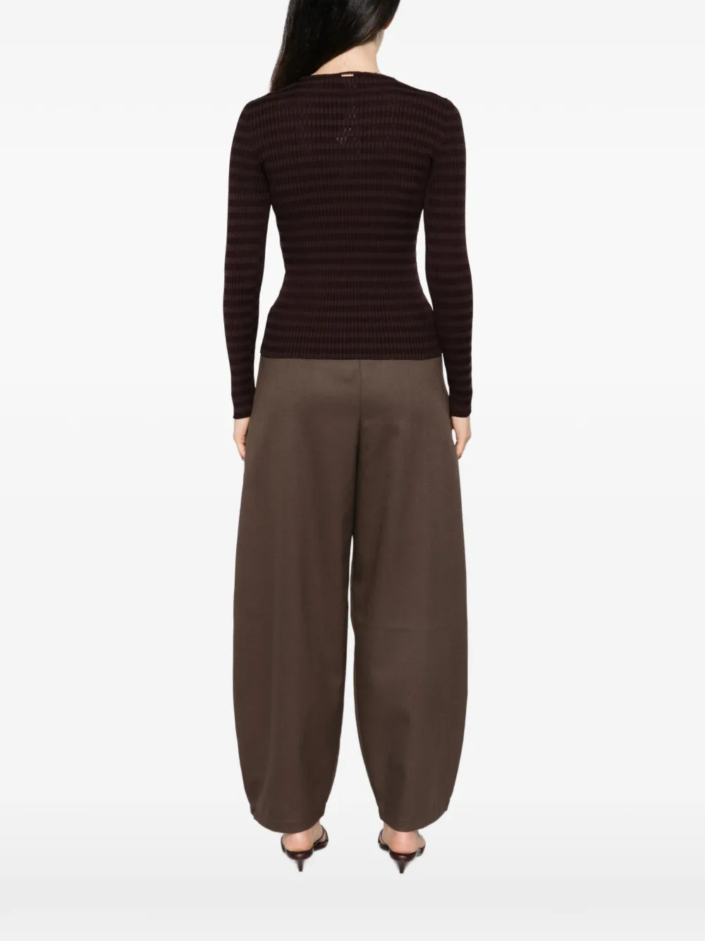 TWINSET striped ribbed sweater Bruin