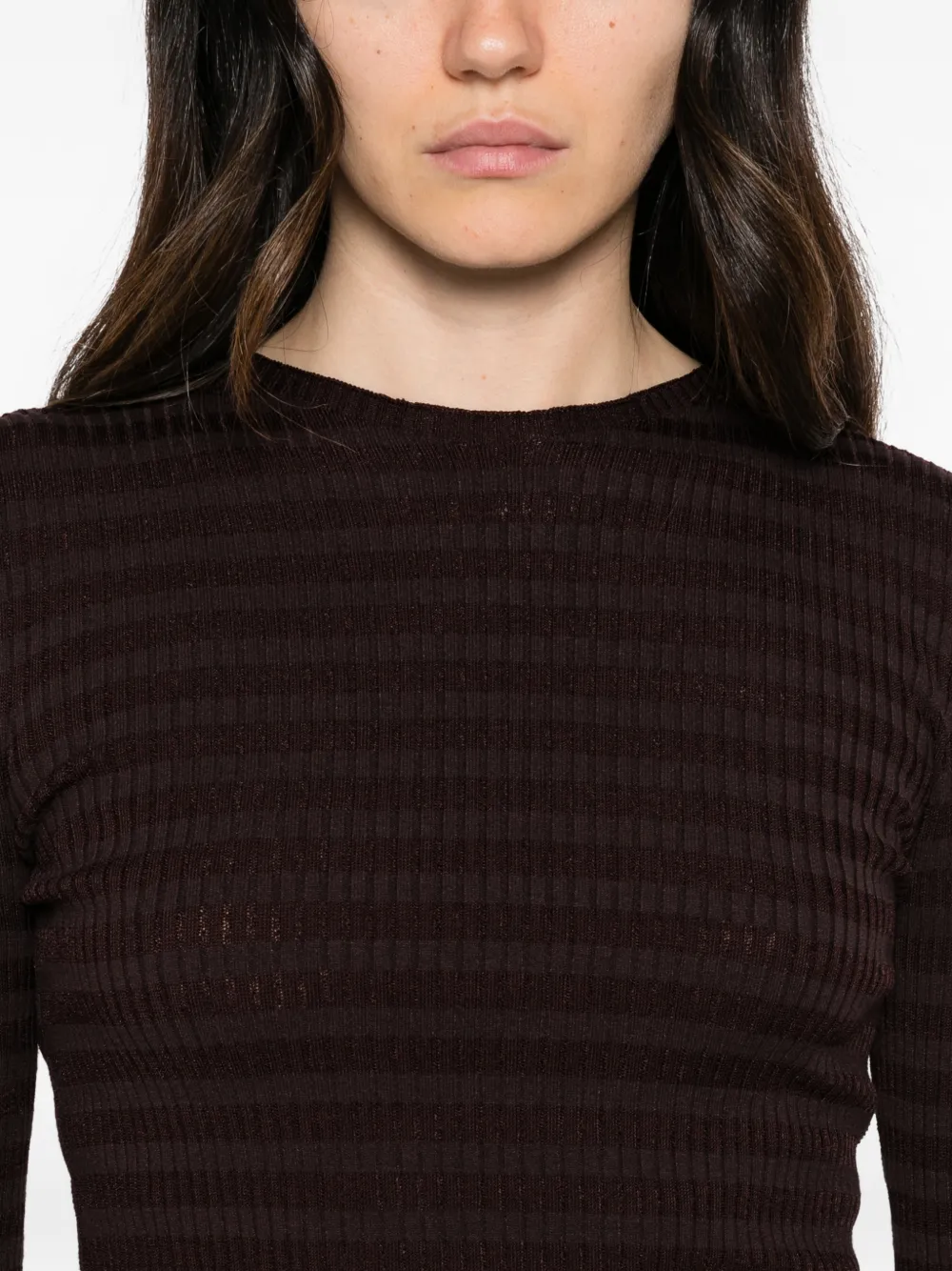 TWINSET striped ribbed sweater Bruin
