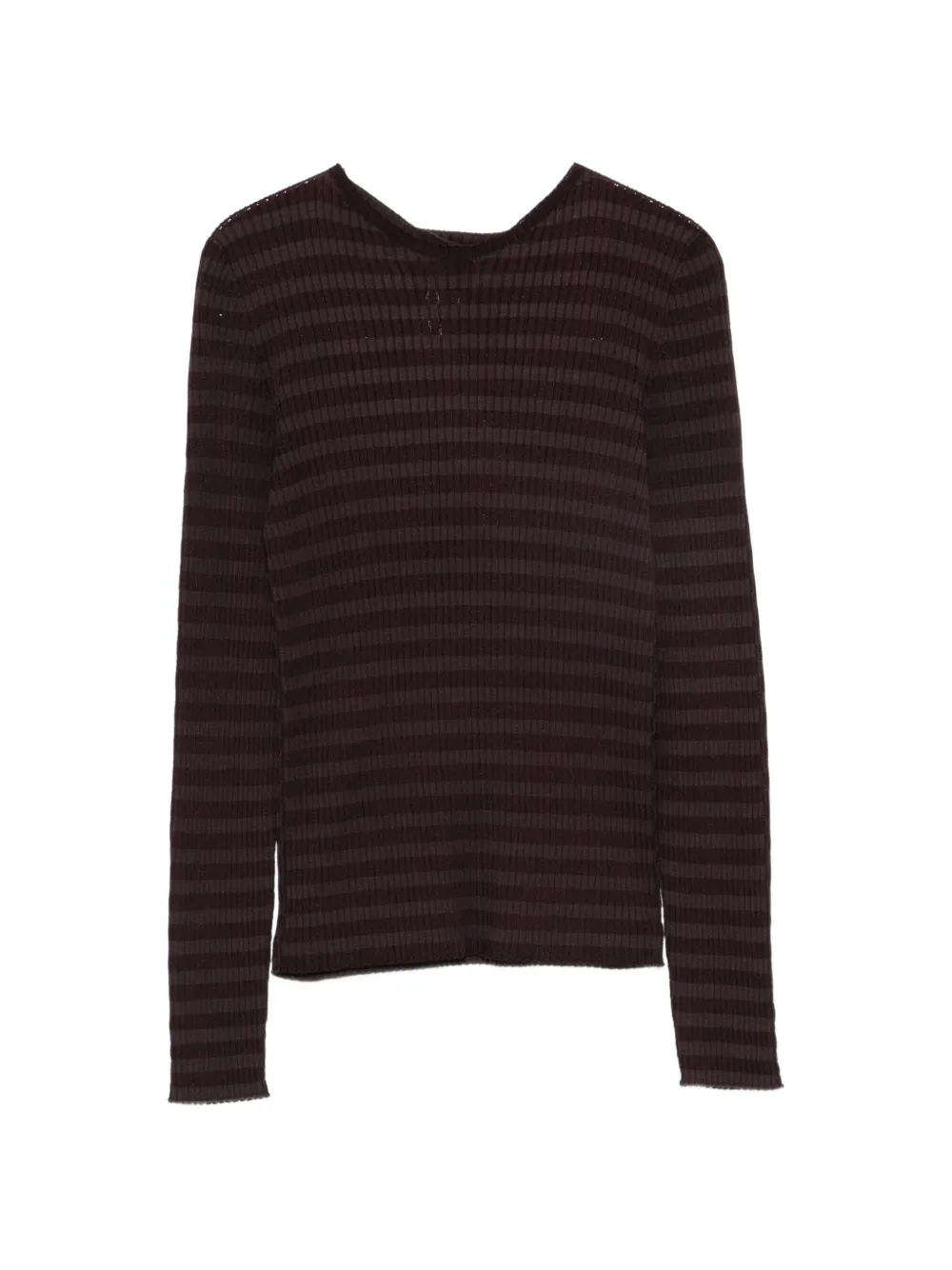 TWINSET striped ribbed sweater - Marrone