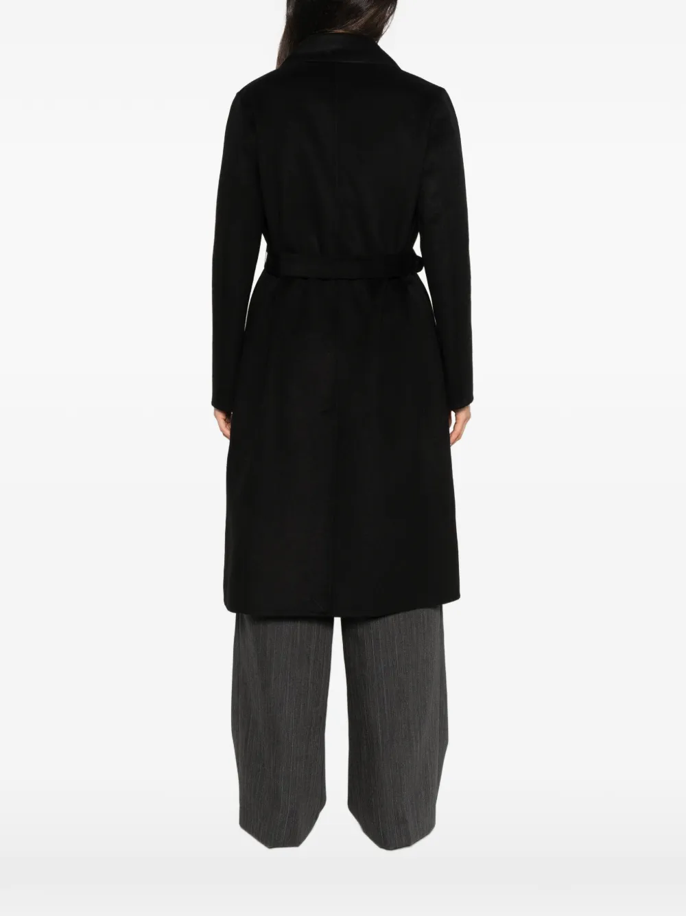 LIU JO long coat with belt jewel Zwart