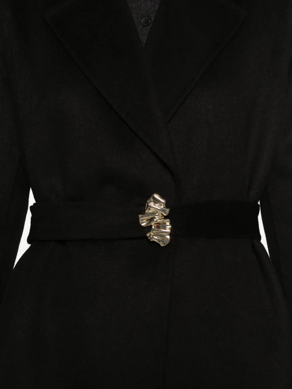LIU JO long coat with belt jewel Zwart