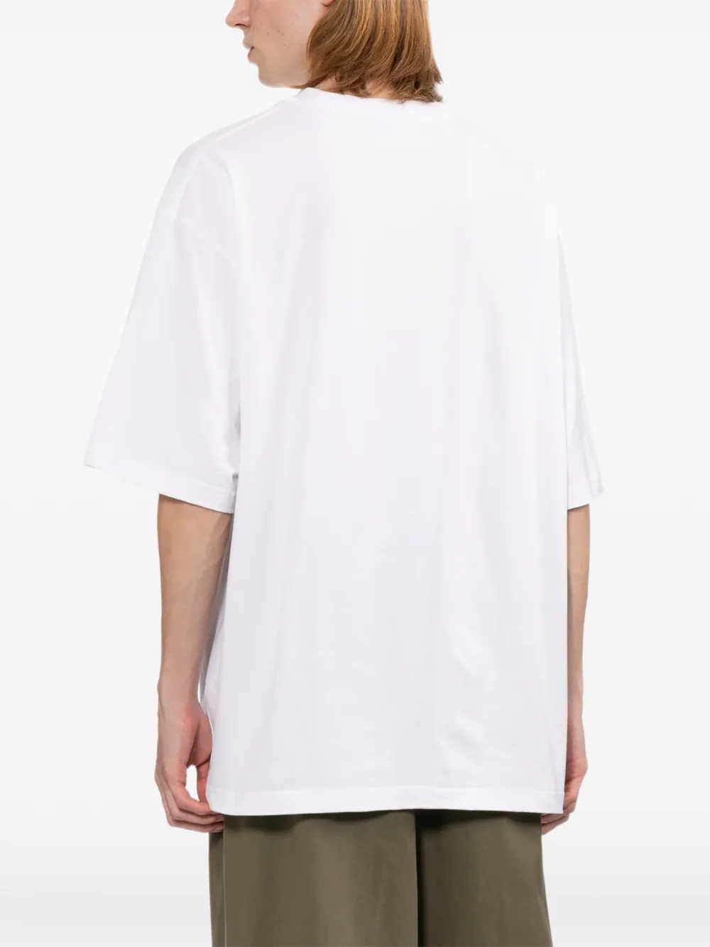 We11done T-shirt met grafische print Wit