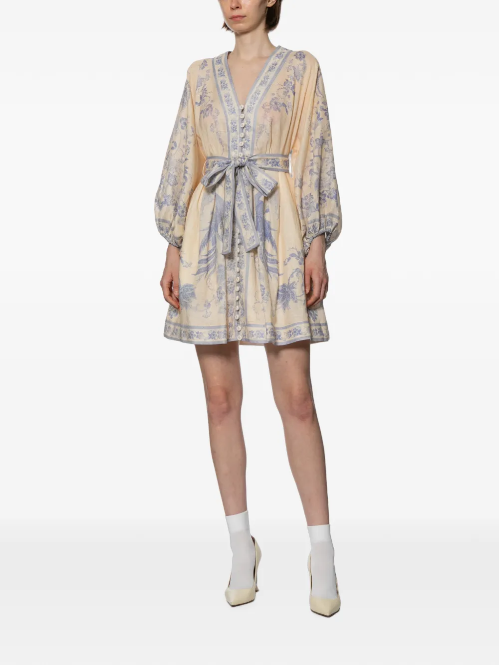 ZIMMERMANN Jurk met bloemenprint Beige